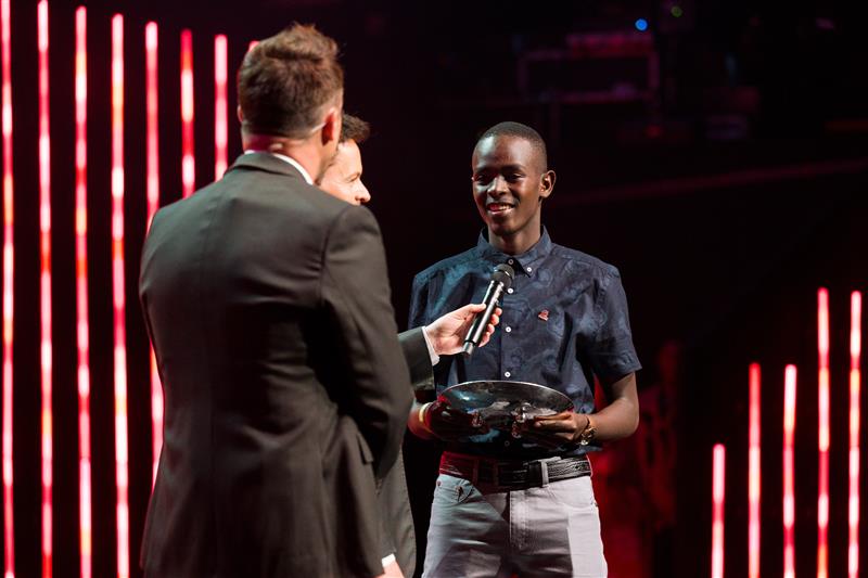 Pascal on stage at the 2025 King's Trust Awards
