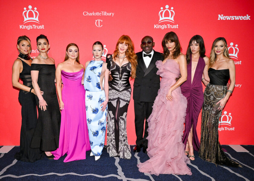 Global Ambassadors Edward Enninful and Charlotte Tilbury with guests on the red carpet of the King's Trust Global Gala