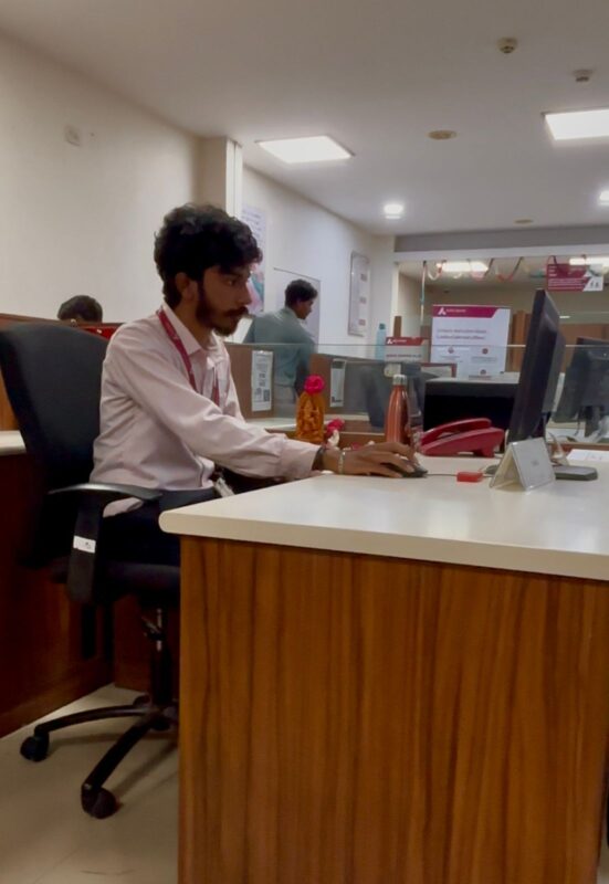 Pratheep at his desk